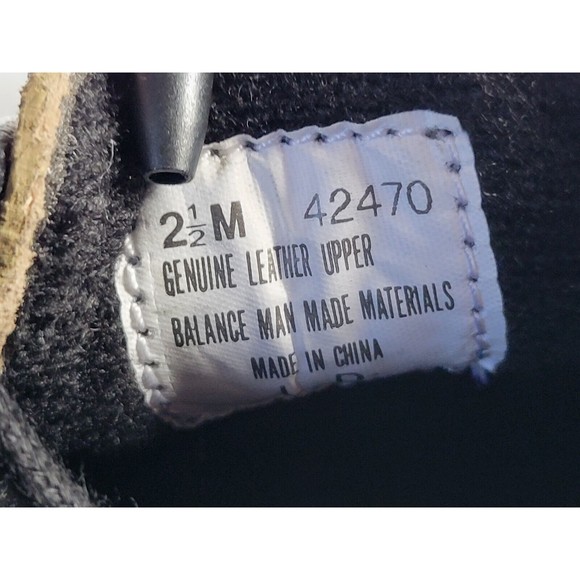 NWT Hush Puppies Big Boys 2.5M Leather Suede Black Taupe Dress Shoe Scotchguard - Picture 9 of 14